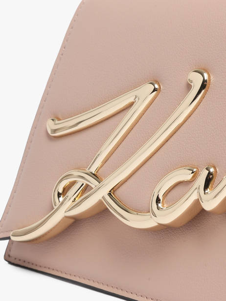 Shoulder Bag K Signature Leather Karl lagerfeld Pink k signature A1W30038 other view 2